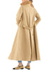 Langer Trenchcoat aus Trenchcoat-Baumwolle in Sand
