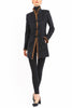Long blazer from pure Italian cashmere in black with natural mink trim - Image 3 - VON DÖRNBERG