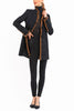 Long blazer from pure Italian cashmere in black with natural mink trim - Image 2 - VON DÖRNBERG
