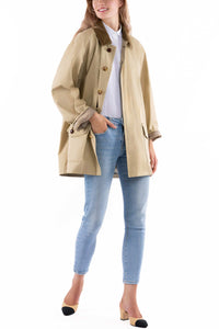 Barn-Jacket aus Outdoor-Baumwolle mit Babykord