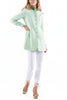 Langblazer aus leichtem Leinen-Jacquard in Balearic-Verde