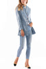 Denim-Jacke mit transparenten Pailletten
