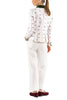 Bavarian blazer from ChapSilk in off-white with embroidered roses