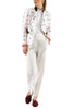 Bavarian blazer from ChapSilk in off-white with embroidered roses