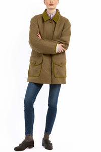 Outdoor-Jacket made of outdoor loden in ochre and earthy tones