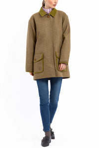 Outdoor-Jacket made of outdoor loden in ochre and earthy tones