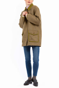 Outdoor-Jacket made of outdoor loden in ochre and earthy tones