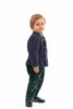 Kinderjanker aus marinefarbenem Merino-Loden