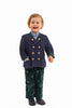 Kinderjanker aus marinefarbenem Merino-Loden