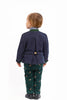 Kinderjanker aus marinefarbenem Merino-Loden