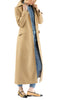 Langer Trenchcoat aus Trenchcoat-Baumwolle in Sand