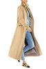 Langer Trenchcoat aus Trenchcoat-Baumwolle in Sand