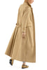 Langer Trenchcoat aus Trenchcoat-Baumwolle in Sand