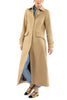 Langer Trenchcoat aus Trenchcoat-Baumwolle in Sand