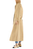 Langer Trenchcoat aus Trenchcoat-Baumwolle in Sand
