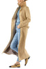 Langer Trenchcoat aus Trenchcoat-Baumwolle in Sand