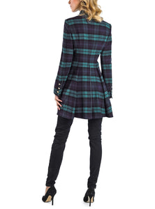 Langblazer aus blackwatch Tartanwolle