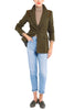 Blazer aus Shetland-Tweed in oliv